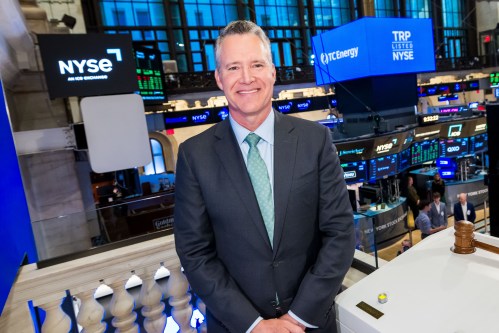 François Poirier, President & Chief Executive Officer, TC Energy Corp pictured at the New York Stock Exchange on Tuesday, March 17, 2026, THE CANADIAN PRESS/Handout — Kathleen Kennedy NYSE (Mandatory Credit)