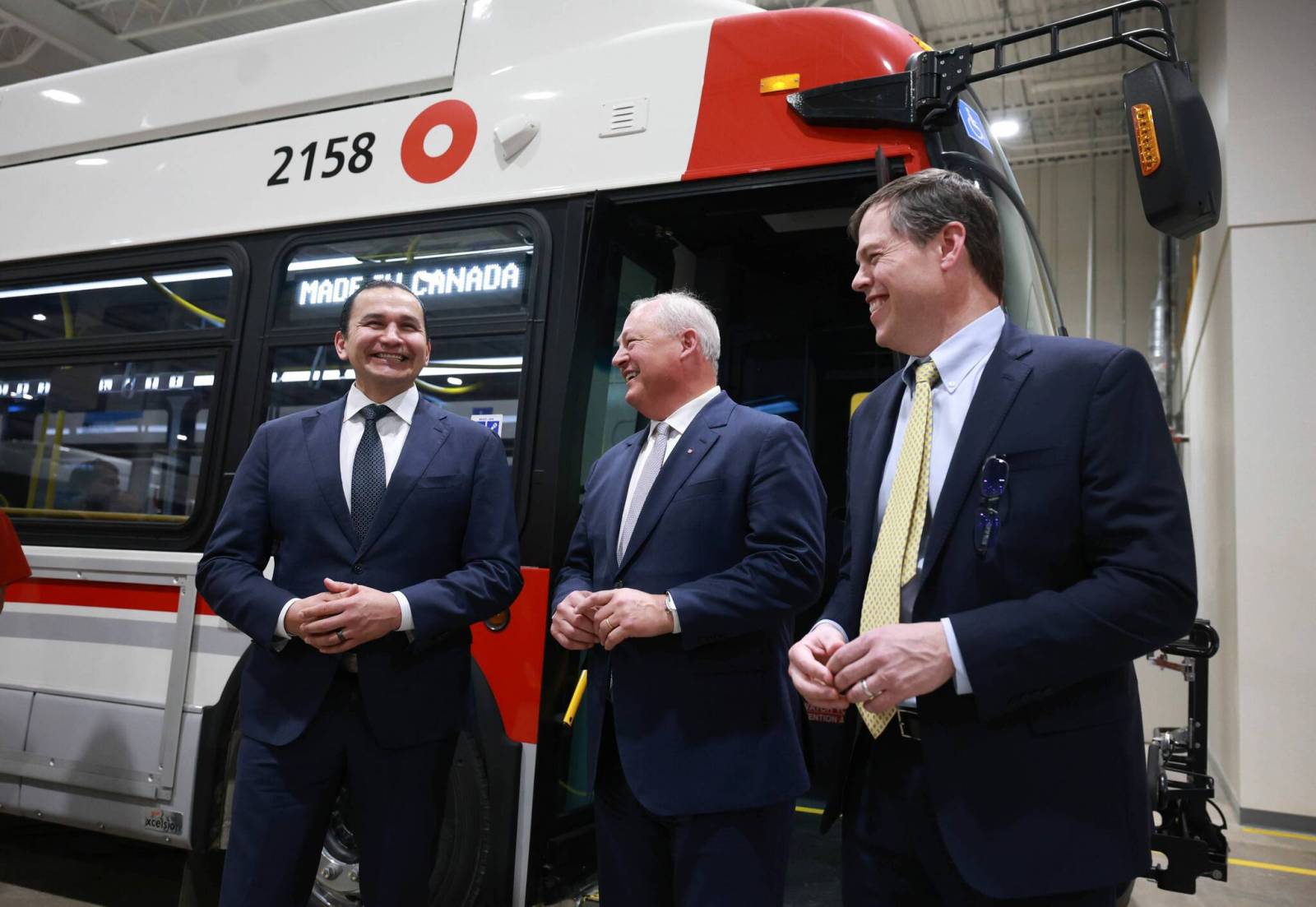 New Flyer’s bus-building expansion a Canadian answer to global instability, say premier, federal industry minister