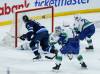 JOHN WOODS / THE CANADIAN PRESS
                                Winnipeg Jets&rsquo; Gabriel Vilardi (13) scores against Vancouver Canucks goaltender Kevin Lankinen (32) during the third period in Winnipeg on Saturday.