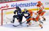 THE CANADIAN PRESS/Fred Greenslade
                                Anaheim Ducks&rsquo; Tim Washe (42) scores on Winnipeg Jets goaltender Connor Hellebuyck (37) as Haydn Fleury (24) defends during the second period of their NHL hockey game in Winnipeg, Tuesday.