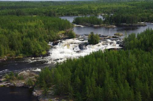 Waterfalls in the Pimachiowin Aki site in 2018 (Supplied / Pimachiowin Aki Corporation)