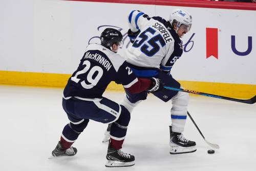 David Zalubowski / The Associated Press Files
                                Nathan MacKinnon and the Colorado Avalanche will be in town to take on Mark Scheifele and the Winnipeg Jets, Saturday.