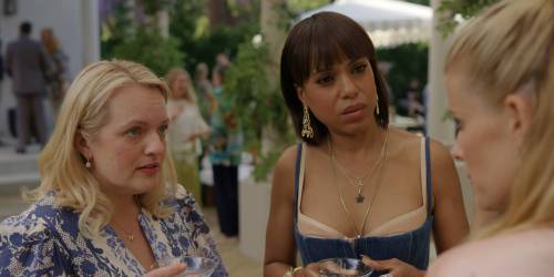 Apple TV
                                From left: Elisabeth Moss, Kerry Washington and Kate Mara play best friends in Imperfect Women, premièring Wednesday.