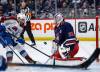 JOHN WOODS / THE CANADIAN PRESS
                                Winnipeg Jets goaltender Connor Hellebuyck (37) saves the shot from Colorado Avalanche&rsquo;s Nazem Kadri (91) during first period action in Winnipeg on Saturday.