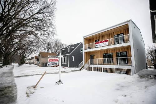 MIKAELA MACKENZIE / FREE PRESS
                                A fourplex on Des Meurons is among a few infill projects taking off in the area.