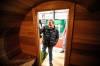 MIKAELA MACKENZIE / FREE PRESS
                                Darren Ernest checks out a display at the Northern Lights Hot Tubs & Saunas booth.