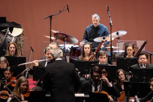 Matt Duboff photo
                                Ilia Rayskin plays drums on Stewart Copeland&rsquo;s Tyrant&rsquo;s Crush, performed with the Winnipeg Symphony Orchestra.