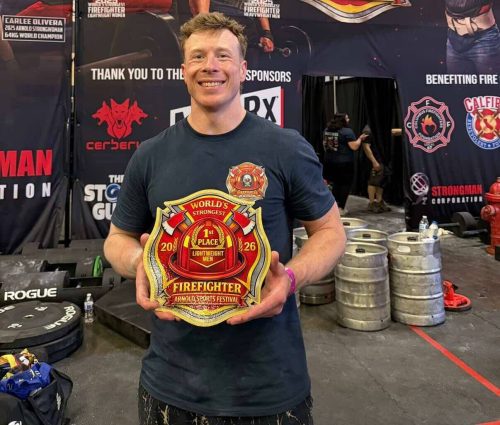 SUPPLIED
                                Winnipeg-based firefighter Evan Yaworski won the World&rsquo;s Strongest Firefighter competition earlier this month at the Arnold Sports Festival in Ohio.