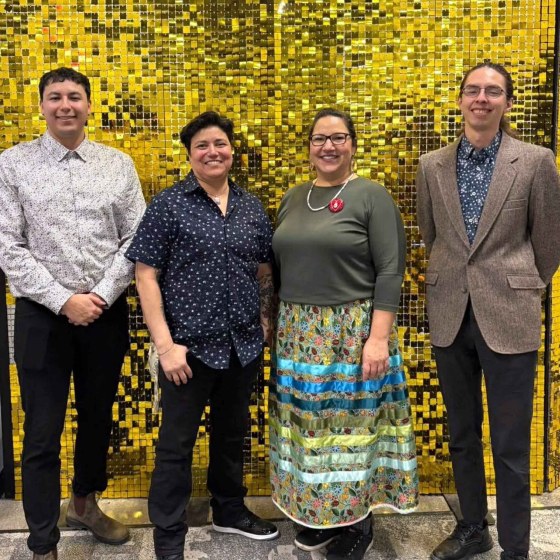 From left: Brandon Gaudette, Dené Sinclair, Gazheek Morrisseau-Sinclair, Aandeg Muldrew (Supplied photo)