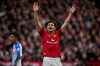 Manchester United's Harry Maguire reacts during the Premiier League soccer match between Manchester United and Crystal Palace in Manchester, England, Sunday, March 1, 2026. (AP Photo/Dave Thompson)