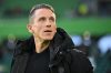 FILE - Wolfsburg's head coach Daniel Bauer is in the stadium before the German Bundesliga soccer match between VfL Wolfsburg and 1. FC Union Berlin in Wolfsburg, Germany, on Dec. 6, 2025. (Swen Pfoertner/dpa via AP, File)