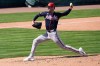 Atlanta Braves pitcher Joey Wentz throws against the Detroit Tigers in the fourth inning of a spring training baseball game, Monday, March 2, 2026, in Lakeland, Fla. (AP Photo/John Raoux)
