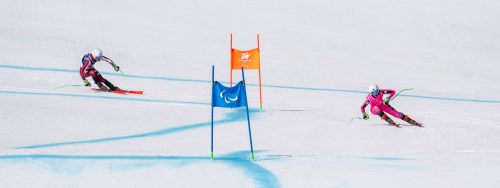 Kalle Eriksson and Sierra Smith ski to the bronze medal in the Men’s Super G VI at the 2026 Paralympic Games in Cortina, Italy on Monday March 9, 2026 - THE CANADIAN PRESS/Handout – CANADIAN PARALYMPIC COMMITTEE,  Dave Holland