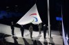 FILE - The Paralympic flag is raised during the Opening Ceremony for the 2024 Paralympics, Wednesday, Aug. 28, 2024, in Paris, France. (AP Photo/Thomas Padilla,File)