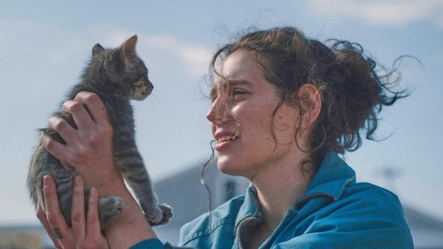 This image released by A24 shows Eva Victor in a scene from 