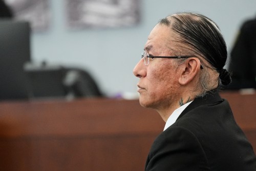 FILE - Nathan Chasing Horse appears in court for his trial on charges of sexually abusing Indigenous women and girls, Jan. 20, 2026, in Las Vegas. (AP Photo/John Locher, File)
