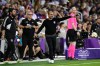 FILE - Orlando City head coach Oscar Pareja, right, reacts during the second half of an MLS soccer match against Toronto FC on April 27, 2024, in Orlando, Fla. (AP Photo/Phelan M. Ebenhack, File)