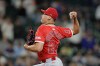 FILE - Los Angeles Angels pitcher Robert Stephenson throws against the Seattle Mariners during the 10th inning of a baseball game Thursday, Sept. 11, 2025, in Seattle. (AP Photo/John Froschauer,File)