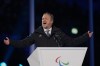 Andrew Parsons, President of the International Paralympic Committee, speaks during the opening ceremony at the 2026 Winter Paralympics, in Verona, Italy, Friday, March 6, 2026. (AP Photo/Antonio Calanni)