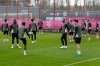 Bayern players arrive for a training session in Munich, Germany, Monday, March 9, 2026, ahead of the Champions League round of 16 soccer match between Atalanta Bergamo and FC Bayern. (AP Photo/Matthias Schrader)