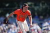 San Francisco Giants starting pitcher Robbie Ray follows through with his pitch delivery during the first inning of a spring training baseball game against the Los Angeles Dodgers Friday, Feb. 27, 2026, in Scottsdale, Ariz. (AP Photo/Ross D. Franklin)