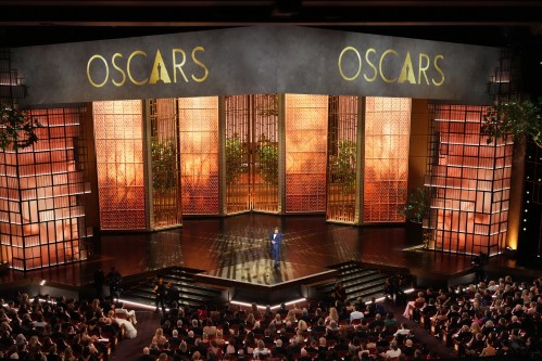 Host Conan O'Brien appears during the Oscars on Sunday, March 15, 2026, at the Dolby Theatre in Los Angeles. (AP Photo/Chris Pizzello)