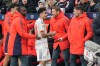 Bayern's Luis Diaz walks off after receiving a red card during a German Bundesliga soccer match between Bayer Leverkusen and Bayern Munich in Leverkusen, Germany, Saturday, March 14, 2026. (AP Photo/Martin Meissner)