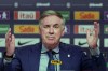 Brazil's national soccer team head coach Carlo Ancelotti announces the players who will play friendly matches against France and Croatia in preparation for the upcoming World Cup, in Rio de Janeiro, Monday, March 16, 2026. (AP Photo/Silvia Izquierdo)