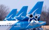 Air Transat planes are seen on the tarmac at Montreal-Trudeau International Airport in Montreal, on April 8, 2020. THE CANADIAN PRESS/Paul Chiasson