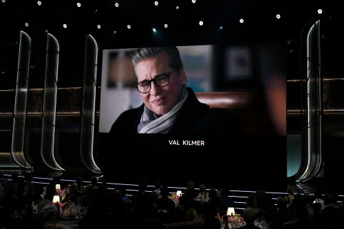 an image of Val Kilmer is seen during the in memoriam during the 32nd Annual Actor Awards on Sunday, March 1, 2026, at the Shrine Auditorium and Expo Hall in Los Angeles. (AP Photo/Chris Pizzello)