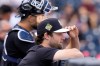New York Yankees pitcher Gerrit Cole watches batting practice during a spring training baseball workout Monday, Feb. 16, 2026, in Tampa, Fla. (AP Photo/Chris O'Meara)