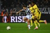 FILE -PAOK's Giannis Konstantelias, left, runs for the ball ahead of Young Boys' Alvyn Sanches during the Europa League soccer match between PAOK and Young Boys at the northern port city of Thessaloniki, Greece, Nov. 6, 2025. (AP Photo/Giannis Papanikos, File)
