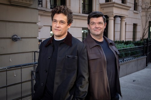 Phil Lord, left, and Chris Miller pose for a portrait to promote 