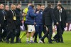 Inter Milan's Lautaro Martinez, centre right, reacts after the Serie A soccer match between AC Milan and Inter Milan, in Milan, Italy, Sunday, March 8, 2026. (AP Photo/Luca Bruno)