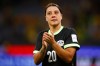 Australia's Sam Kerr reacts following the Women's Asian Cup semifinal soccer match between China and Australia in Perth, Australia, Tuesday, March 17, 2026. (AP Photo/Gary Day)