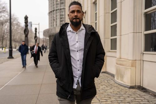 Cleveland Guardians' Emmanuel Clase leaves Brooklyn federal court, Wednesday, Feb. 18, 2026, in New York. (AP Photo/Yuki Iwamura)