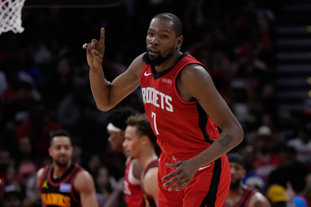 Houston Rockets Button Press Rockets snap Hawks’ 11-game win streak with a 117-95 rout as Durant ...