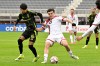 Toronto FC midfielder Alonso Coello (14) fights for the ball against Columbus Crew midfielder Taha Habroune (16) during first half MLS soccer action in Toronto on Saturday, March 21, 2026. THE CANADIAN PRESS/Jon Blacker