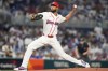 Dominican Republic pitcher Cristopher Sánchez throws during the first inning of a World Baseball Classic game against Nicaragua, Friday, March 6, 2026, in Miami. (AP Photo/Lynne Sladky)