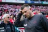 Cologne's head coach Lukasz Kwasniok before the German Bundesliga soccer match between 1. FC Cologne and Borussia Moenchengladbach in Cologne, Germany, Saturday, March 21, 2026. (Marius Becker/dpa via AP)