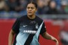 FILE - NJ/NY Gotham FC defender Jess Carter (27) reacts during an NWSL soccer match against Boston Legacy FC, Saturday, March 14, 2026, in Foxborough, Mass. (AP Photo/Greg M. Cooper)