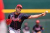 FILE - Atlanta Braves pitcher Chris Sale delivers in the first inning of a spring training baseball game against the Boston Red Sox in North Port, Fla., Feb. 27, 2026. (AP Photo/Gerald Herbert)