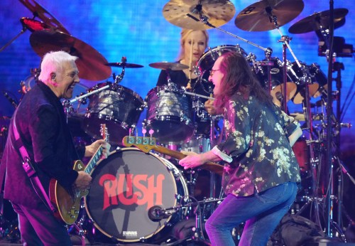 Rush perform at the 2026 Juno Awards in Hamilton, on Sunday, March 29, 2026.THE CANADIAN PRESS/Chris Young