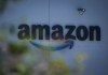 The Amazon logo is seen on the outside of the company's YVR2 fulfilment centre, in Delta, B.C., on Friday, July 11, 2025. THE CANADIAN PRESS/Darryl Dyck