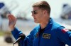 Artemis II crew member Jeremy Hansen, of Canada, gestures while speaking to the media after the crew's arrival at the Kennedy Space Center Friday, March 27, 2026, in Cape Canaveral, Fla. (AP Photo/Chris O'Meara)