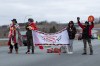 Sipekne'katik First Nation members protest along Highway 102 near Shubenacadie, N.S. on Thursday, April 2, 2026. THE CANADIAN PRESS/Ted Pritchard