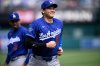 Los Angeles Dodgers designated hitter Shohei Ohtani (17) smiles during introductions before a baseball game against the Washington Nationals, Friday, April 3, 2026, in Washington. (AP Photo/Nick Wass)