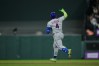 New York Mets' Francisco Alvarez (4) runs the bases after hitting a solo home run during the seventh inning of a baseball game against the San Francisco Giants, Friday, April 3, 2026, in San Francisco. (AP Photo/Godofredo A. Vásquez)