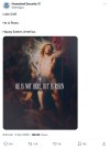 This screenshot taken from social media site X shows a post about Easter by the Department of Homeland Security’s official account. (AP Photo)