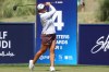 Lauren Coughlin hits a tee shot on the fourth hole during the final round of the Aramco Championship golf tournament Sunday, April 5, 2026, in North Las Vegas, Nev. (AP Photo/Ian Maule)